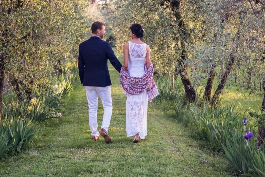 Surprise Floral Symbolic Wedding in Tuscan Garden